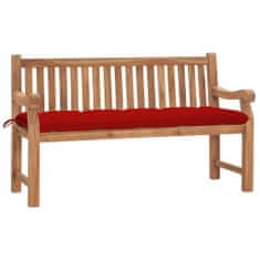 Greatstore Zahradní lavice s poduškou 150 cm masivní teak