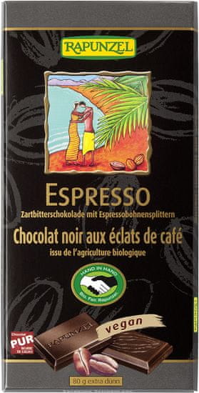 Rapunzel Bio hořká čokoláda ESPRESSO 80 g