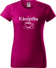 Hobbytriko Vtipné tričko - Kávopička Barva: Fuchsia red (49), Velikost: S
