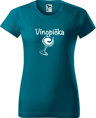 Hobbytriko Vtipné tričko - Vínopička Barva: Emerald (19), Velikost: 2XL