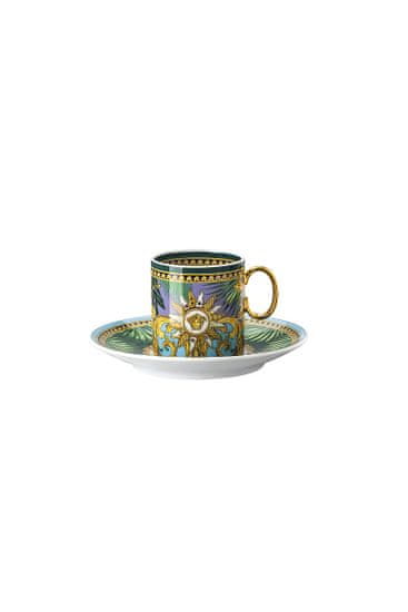 Rosenthal Versace ROSENTHAL VERSACE JUNGLE ANIMALIER WILD GREEN Espresso šálek s podšálkem