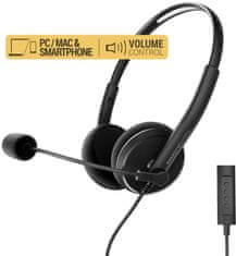 Energy Sistem Headset Office 2+ Black, černá