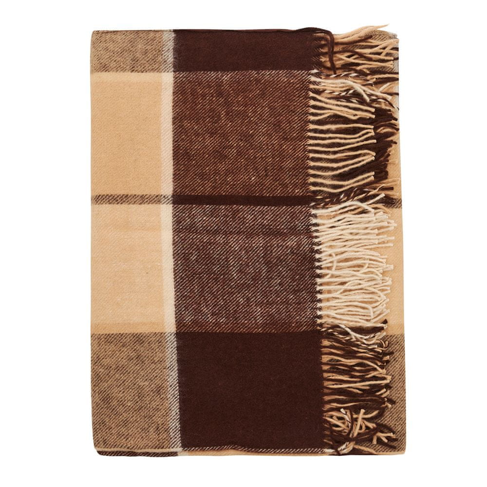 Cozy Blankets Bavlněný pléd NW 140x200 cm hnědá