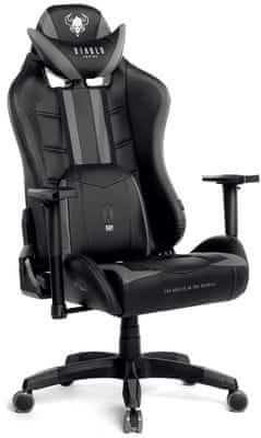 Gaming koliesková stolička Diablo-Chairs X-Ray, XL, čierna/červená (5902560336115) nastaviteľné operadlo nastaviteľné opierky 200 kg hr pena