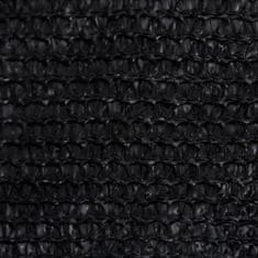 Greatstore Stínící plachta 160 g/m2 černá 3,5 x 3,5 x 4,9 m HDPE