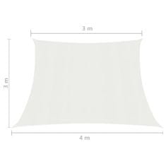 Greatstore Stínící plachta 160 g/m2 bílá 3/4 x 3 m HDPE