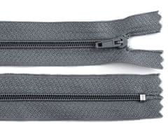 Kraftika 1ks steel gray spirálový zip šíře 3mm délka 40cm pinlock