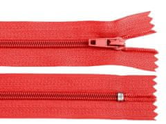 Kraftika 1ks poppy red spirálový zip šíře 3 mm délka 40 cm pinlock