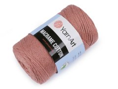 Kraftika 1ks 28 (792) starorůžová pletací příze macrame cotton 250g,