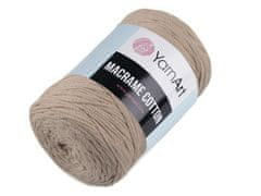 Kraftika 1ks (768) hnědá přírodní pletací příze macrame cotton 250g,