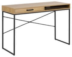 Design Scandinavia Pracovní stůl Seaford, 110 cm, MDF, přírodní