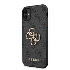 Guess Guess PU 4G Metal Logo Zadní Kryt pro iPhone 11 Grey