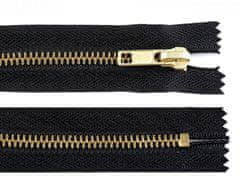 Kraftika 1ks black kovový / mosazný zip šíře 6mm délka 14cm