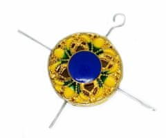 Kraftika 1ks gold blue yellow green smalt mandala flower coin metal