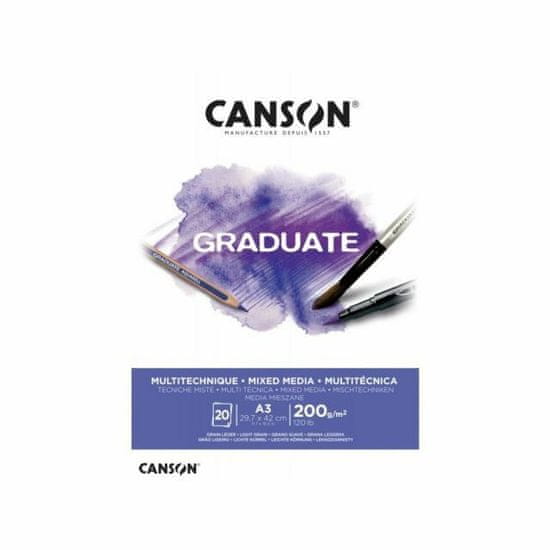 canson Skicák graduate mixed media na mokré techniky