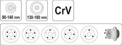 YATO Stahovák brzd. bubnů 4/5 ramenný, 90-180mm