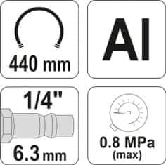 YATO Pistole na hustění kol 0.8 mPa s manometrem 1-12 bar