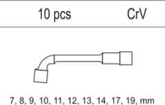 YATO Vložka do zásuvky - klíče nástrčné 7-19mm, 10ks CrV