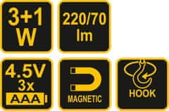 Vorel Dílenská svítilna COB LED 3W 220lm