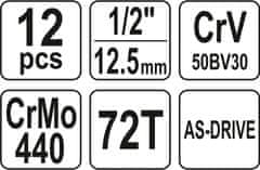 YATO Gola sada 1/2" 12 ks