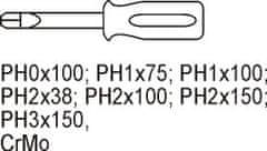 YATO Vložka do zásuvky - šroubováky křížové 7ks