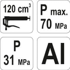 YATO Maznice páková 120 cm3 na kartuše