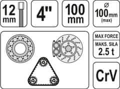 YATO Stahovák 4" 100mm (tříramenný)