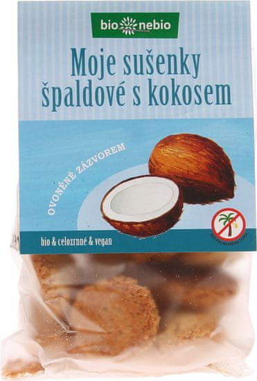 Bionebio Bio MOJE SUŠENKY špaldové s kokosem 130 g