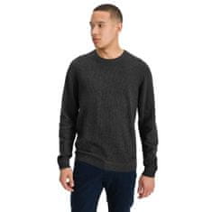 Lee Mikina Basic Textured Crew Dark Grey Mele S