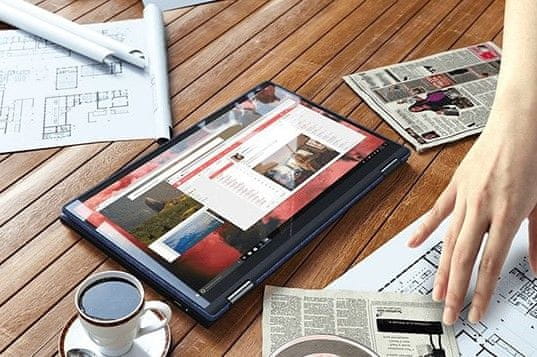  elegantní notebook lenovo yoga 6 13ARE05 krásný design prémiové provedení wifi ax Bluetooth rychlý chod výkonný procesor ultrarychlý pevný disk ergonomická klávesnice praktický touchpad usb rozhraní pořádná výdrž baterie 