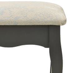 Greatstore Toaletní stolek se stoličkou šedý 50 x 59 x 136 cm pavlovnia