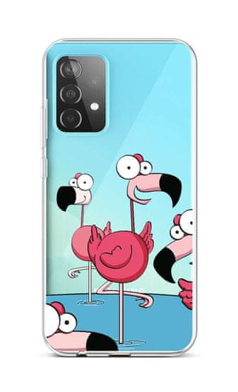 TopQ Kryt Samsung A52 silikon Cartoon Flamingos 57404