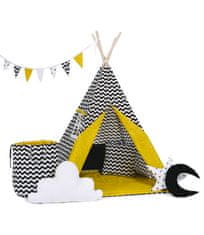 Elis Design Set teepee stan Cik cak žlutý