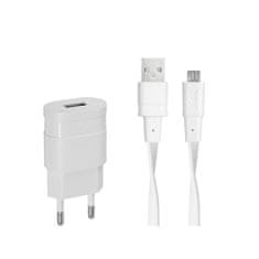 RivaCase Riva Power 4111 WD1 síťová nabíječka 1.0 A/ 1 USB, bílá + micro USB kabel