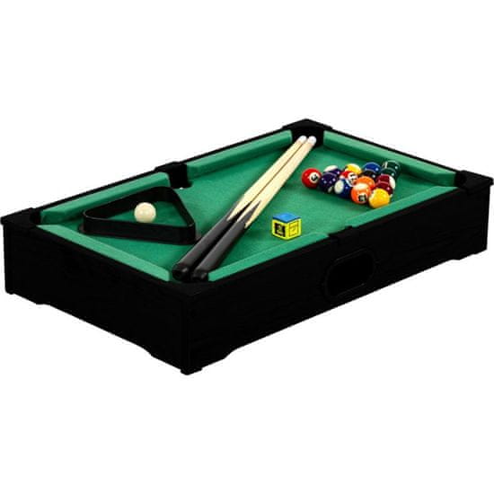 Greatstore Mini kulečník pool s příslušenstvím 51 x 31 x 10 cm - černý