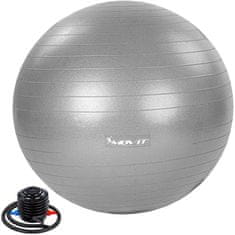 Greatstore MOVIT Gymnastický míč s nožní pumpou, 85 cm, šedý