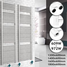 Greatstore Koupelnový radiátor 1600 x 600 mm, bílý