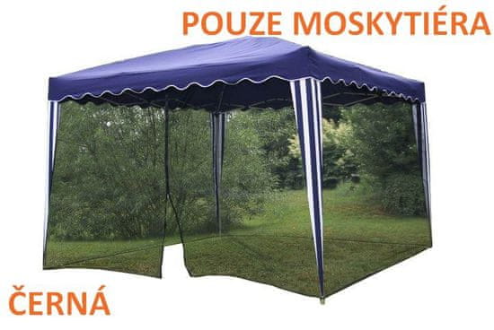 Greatstore Moskytiéra na zahradní párty stan 3 x 3 m ČERNÁ