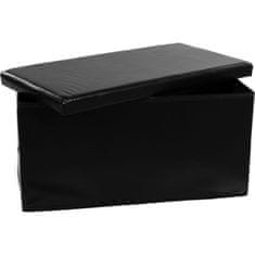 shumee Skládací lavice s úložným prostorem - černá