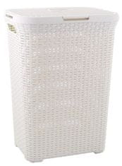 shumee Koš na prádlo STYLE RATTAN 60 l krémový CURVER