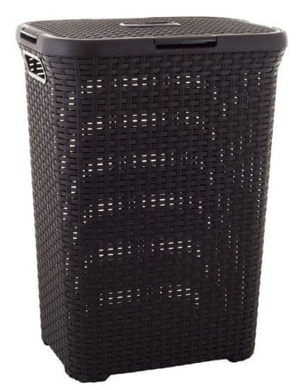 Greatstore Koš na prádlo STYLE RATTAN 60 l hnědý CURVER