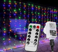 shumee VOLTRONIC Vánoční světelný závěs - 6x3 m, 600 LED, barevný