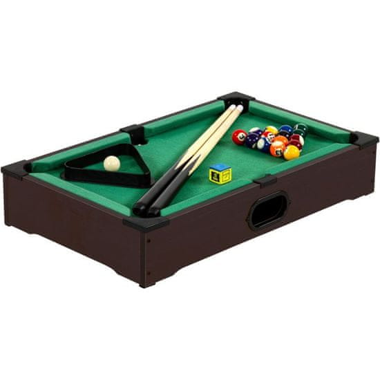 shumee Mini kulečník pool s příslušenstvím 51 x 31 x 10 cm - tmavý