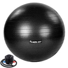 Greatstore MOVIT Gymnastický míč s nožní pumpou, 75 cm, černý