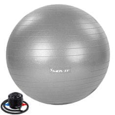 shumee MOVIT Gymnastický míč s nožní pumpou, 65 cm, šedý