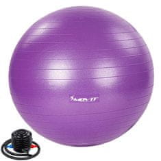 shumee MOVIT Gymnastický míč s nožní pumpou, 75 cm, fialový
