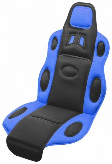 Greatstore Potah sedadla Race - univerzální, černo/modrý