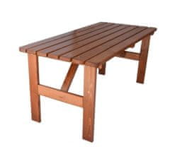 Greatstore Zahradní dřevěný stůl Viking - 180 cm, lakovaný