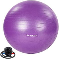 Greatstore MOVIT Gymnastický míč s nožní pumpou, 85 cm, fialový