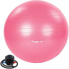 Greatstore MOVIT Gymnastický míč s nožní pumpou, 85 cm, růžový